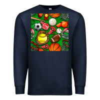 Navy physical education class seamless pattern Premium Sweatshirt - BundleAndBundleShop