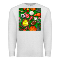 Oatmeal Heather physical education class seamless pattern Premium Sweatshirt - BundleAndBundleShop