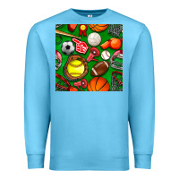 Ocean Blue physical education class seamless pattern Premium Sweatshirt - BundleAndBundleShop