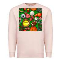 Pale Pink physical education class seamless pattern Premium Sweatshirt - BundleAndBundleShop