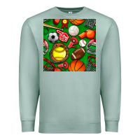Seafoam physical education class seamless pattern Premium Sweatshirt - BundleAndBundleShop