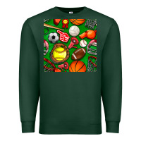 Sports Green physical education class seamless pattern Premium Sweatshirt - BundleAndBundleShop