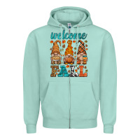 Seafoam welcome fall gnome Zipper Hoodie - HRA Design Shop