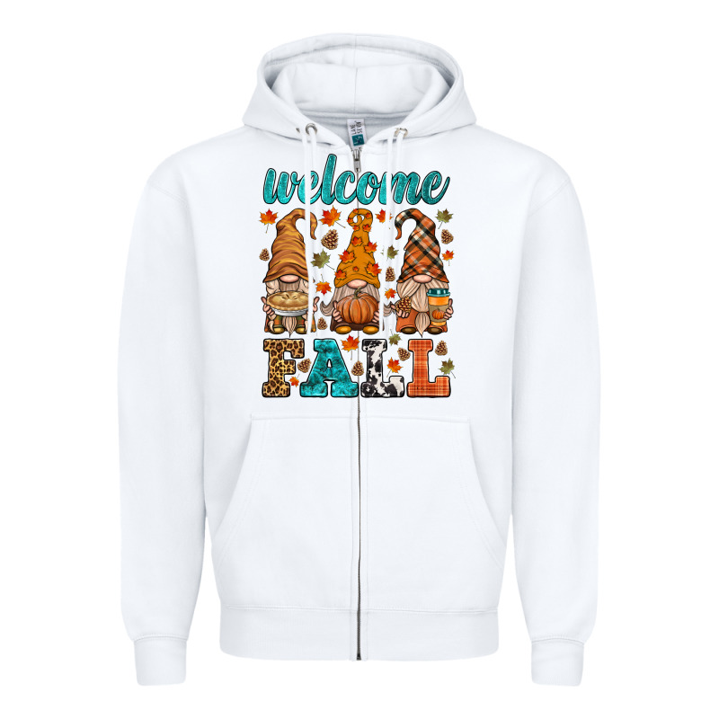 Welcome Fall Gnome Zipper Hoodie by HRA Design Shop | Teevron