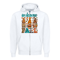 White welcome fall gnome Zipper Hoodie - HRA Design Shop