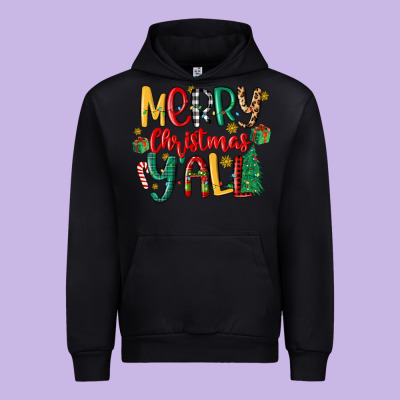 Merry Christmas Y'all Urban Hoodie Designed By Maliassmallbusiness
