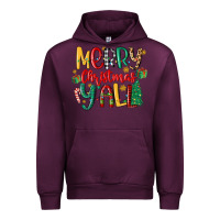 Mauve Wine merry christmas y'all Urban Hoodie - MaliasSmallBusiness
