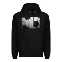 Black Soccer Ball Brushstroke Premium Hoodie - RanaPortraitStore
