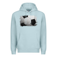 Blue Mist Soccer Ball Brushstroke Premium Hoodie - RanaPortraitStore