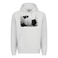 Dove Grey Soccer Ball Brushstroke Premium Hoodie - RanaPortraitStore