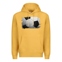 Mustard Soccer Ball Brushstroke Premium Hoodie - RanaPortraitStore
