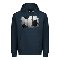Navy Soccer Ball Brushstroke Premium Hoodie - RanaPortraitStore