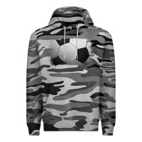 Slate Camo Soccer Ball Brushstroke Premium Hoodie - RanaPortraitStore