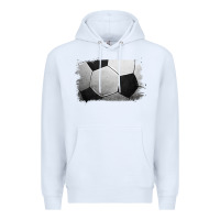 White Soccer Ball Brushstroke Premium Hoodie - RanaPortraitStore