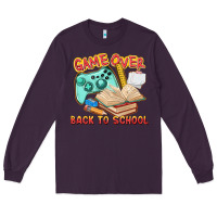 Plum game over back to school Long Sleeve Tee - texasbilliewilder