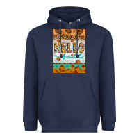 Navy Hello fall Heavyweight Hoodie - Artiststas