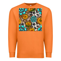 Carrot western gemstone and sunflower seamless pattern Premium Sweatshirt - BundleAndBundleShop