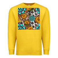 Lemon western gemstone and sunflower seamless pattern Premium Sweatshirt - BundleAndBundleShop
