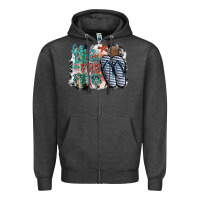 Charcoal Heather life is better in fılp flops Zipper Hoodie - SublimationCraftShop