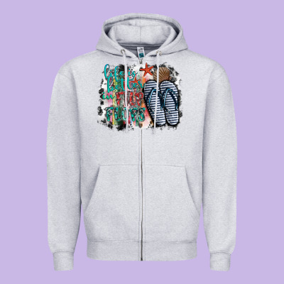 Life Is Better In Fılp Flops Zipper Hoodie Designed By Sublimationcraftshop