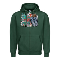 Sports Green life is better in fılp flops Zipper Hoodie - SublimationCraftShop