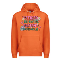 Carrot retired library kid present bookish girlie Premium Hoodie - MaliasSmallBusiness