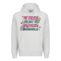 Dove Grey retired library kid present bookish girlie Premium Hoodie - MaliasSmallBusiness