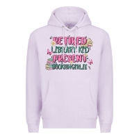 Lilac retired library kid present bookish girlie Premium Hoodie - MaliasSmallBusiness