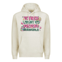 Oatmeal Heather retired library kid present bookish girlie Premium Hoodie - MaliasSmallBusiness