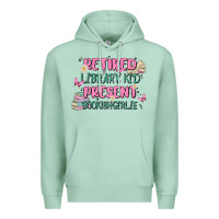 Seafoam retired library kid present bookish girlie Premium Hoodie - MaliasSmallBusiness