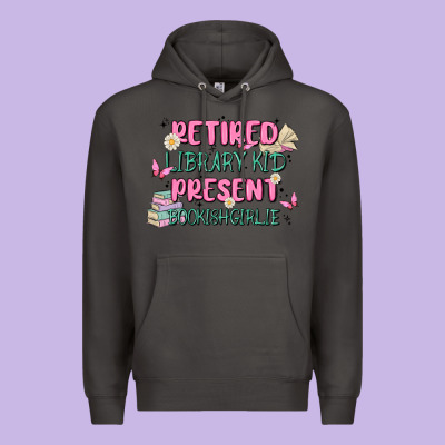 Retired Library Kid Present Bookish Girlie Premium Hoodie Designed By Maliassmallbusiness