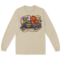 Mushroom mardi gras truck with mask fleur de lis and crawfish Long Sleeve Tee - RanaPortraitStore