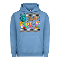 Pigment Pebble Blue team pre k Urban Hoodie - NancyCooperArtShop