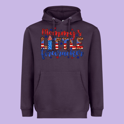 Mommy’s Little Firecracker Heavyweight Hoodie Designed By Jahusdesignshop