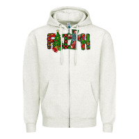 Christmas Faith With Cross Zipper Hoodie | Teevron