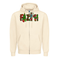 Sandshell christmas faith with cross Zipper Hoodie - CowhideDigitalArt