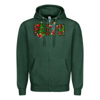 Sports Green christmas faith with cross Zipper Hoodie - CowhideDigitalArt