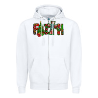 White christmas faith with cross Zipper Hoodie - CowhideDigitalArt