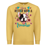 Antique Gold life is better with a frenchie Premium Sweatshirt - Jasminsmagicworld