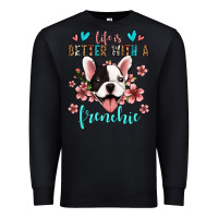 Black life is better with a frenchie Premium Sweatshirt - Jasminsmagicworld