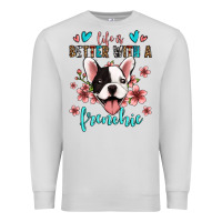 Dove Grey life is better with a frenchie Premium Sweatshirt - Jasminsmagicworld
