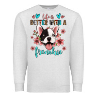 Oatmeal Heather life is better with a frenchie Premium Sweatshirt - Jasminsmagicworld