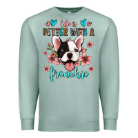 Seafoam life is better with a frenchie Premium Sweatshirt - Jasminsmagicworld