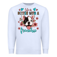 White life is better with a frenchie Premium Sweatshirt - Jasminsmagicworld