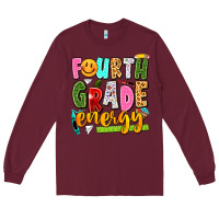 Burgundy fourth grade energy Long Sleeve Tee - texasbilliewilder