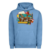 Pigment Pebble Blue school vibes Urban Hoodie - NancyCooperArtShop