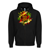 Black black lives matter sunflower Zipper Hoodie - HRA Design Shop