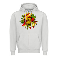 Dove Grey black lives matter sunflower Zipper Hoodie - HRA Design Shop