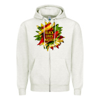 Oatmeal Heather black lives matter sunflower Zipper Hoodie - HRA Design Shop