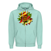 Seafoam black lives matter sunflower Zipper Hoodie - HRA Design Shop